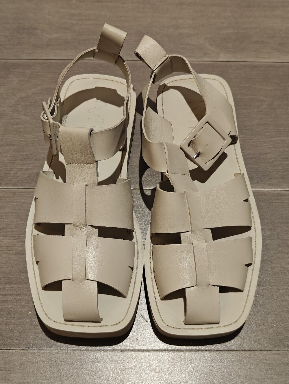 Mango Leather Fisherman Sandals